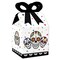 Big Dot of Happiness Day of the Dead - Square Favor Gift Boxes - Sugar Skull Party Bow Boxes - Set of 12